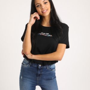 Black Short Sleeve T-Shirt For Women