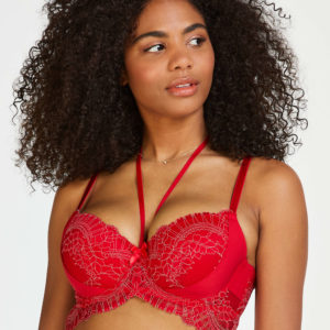 Coco Padded Longline Underwired Bra - Red